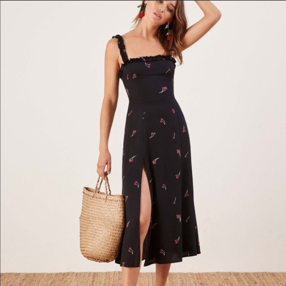 Reformation Arielle Cherry dress | Brand New